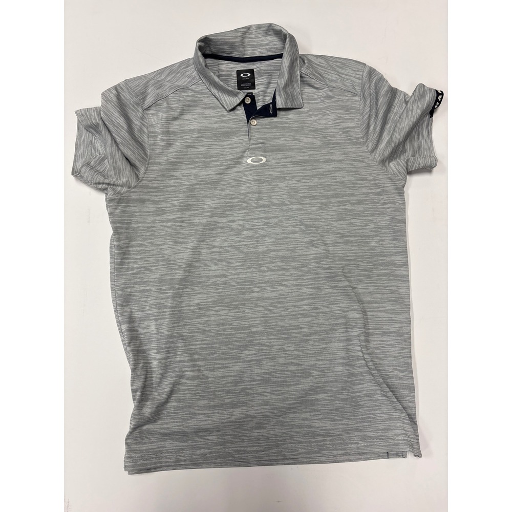 Oakley Mens Regular Fit Space Dye Heather Polo Shirt Grey Large CA35460 RN96548